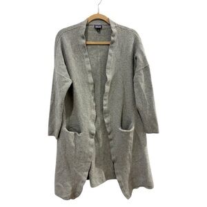 Patagonia Gray Open-Front Long Cardigan